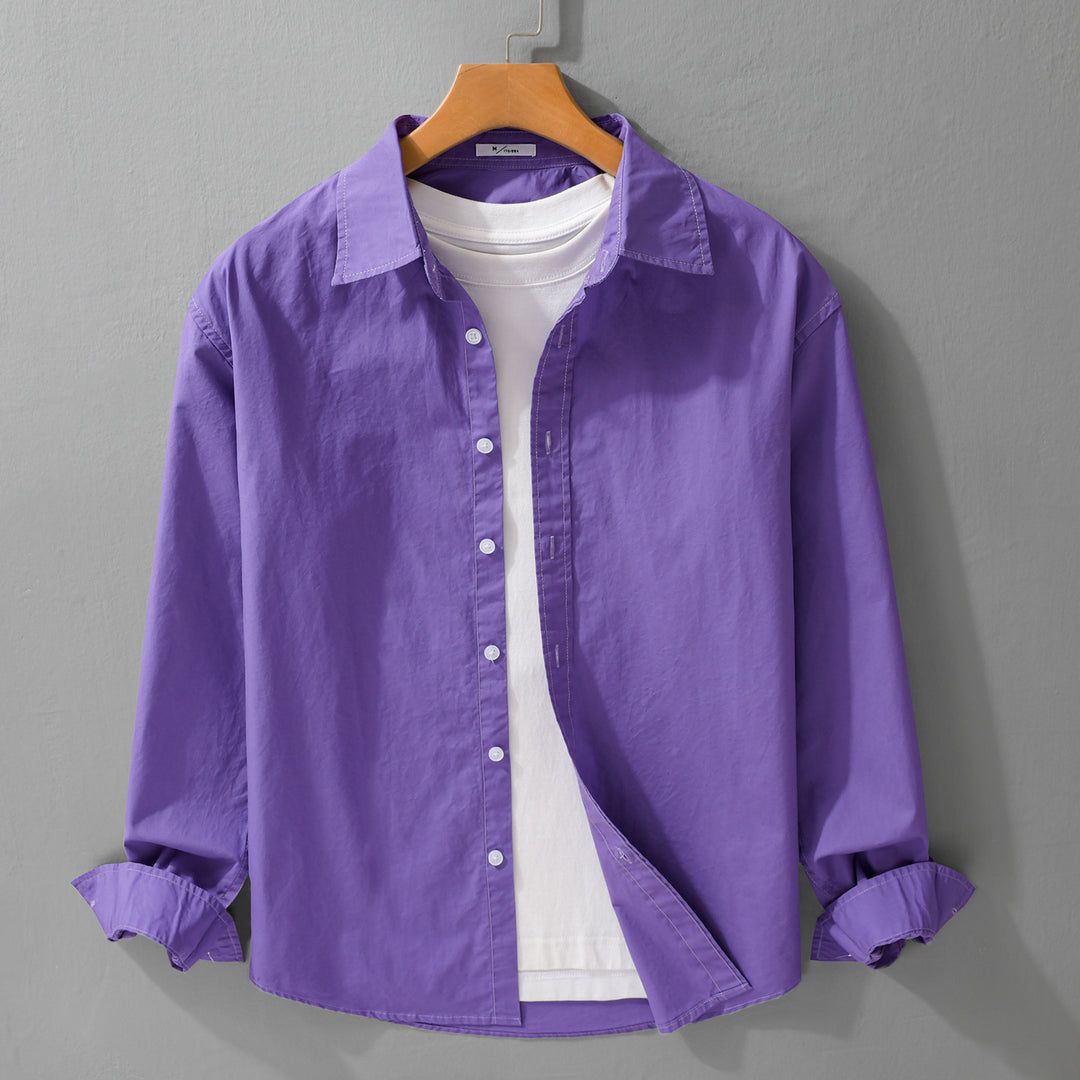 Herren Lässiges Layering-Hemd mit integriertem T-Shirt-Einsatz Echoarchiv