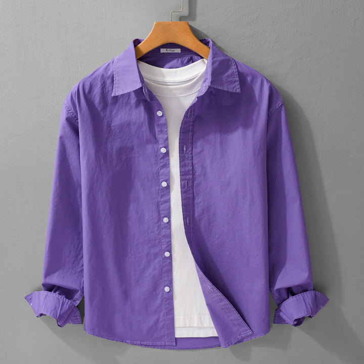 Herren Lässiges Layering-Hemd mit integriertem T-Shirt-Einsatz Echoarchiv