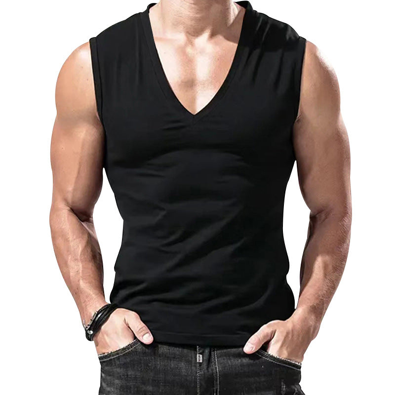 Herren ärmelloses V-Neck Oberteil Echoarchiv