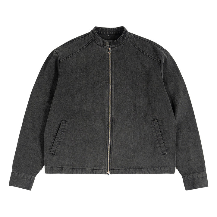 Herren Jeansjacke mit Stehkragen und durchgehendem Reißverschluss Echo Archiv