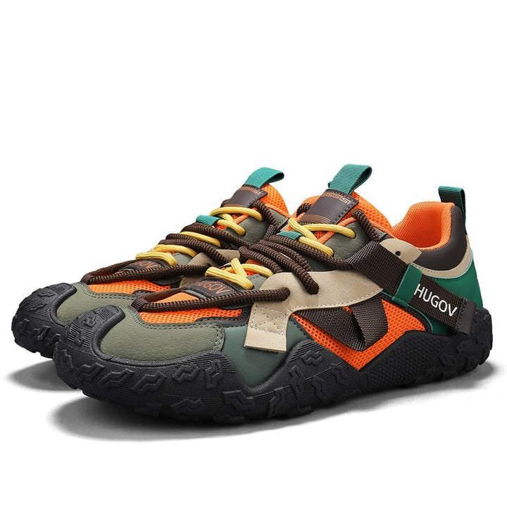 Herren Multimaterial-Trekkingsneaker mit verstärkter Zehenkappe, gepolsterter Fersenstütze und griffiger Offroad-Sohle – Tavélo