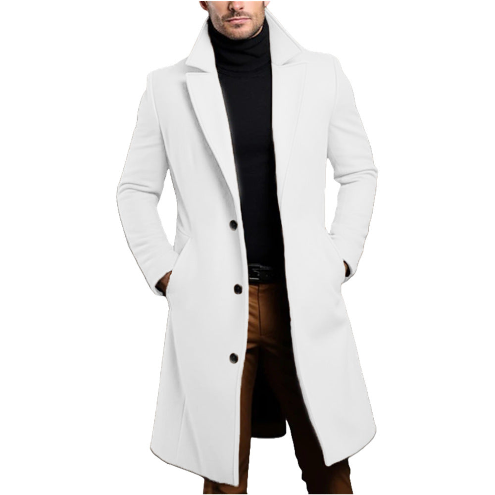 Herren eleganter lang geschnittener Mantel Echoarchiv