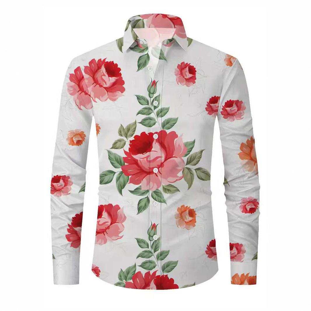 Herren Hemd mit floralen Mustern Echoarchiv