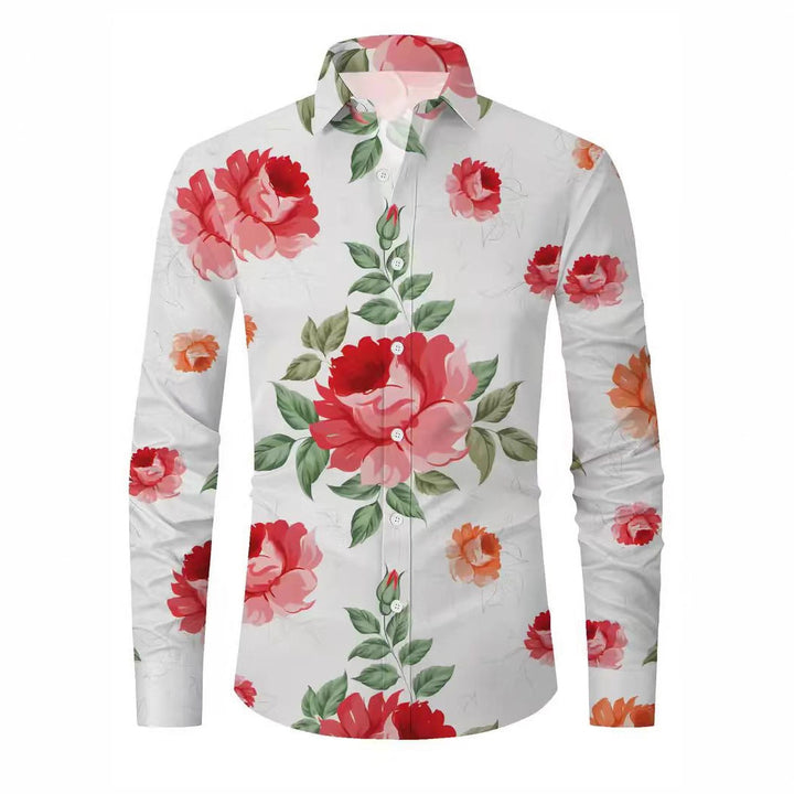 Herren Hemd mit floralen Mustern Echoarchiv