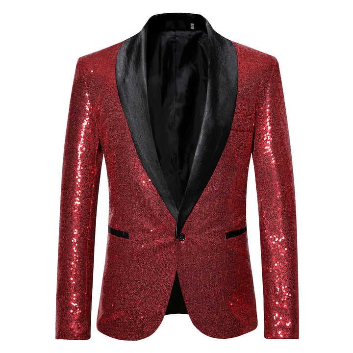 Herren eleganter Pailletten Blazer im modernen Schnitt Echoarchiv