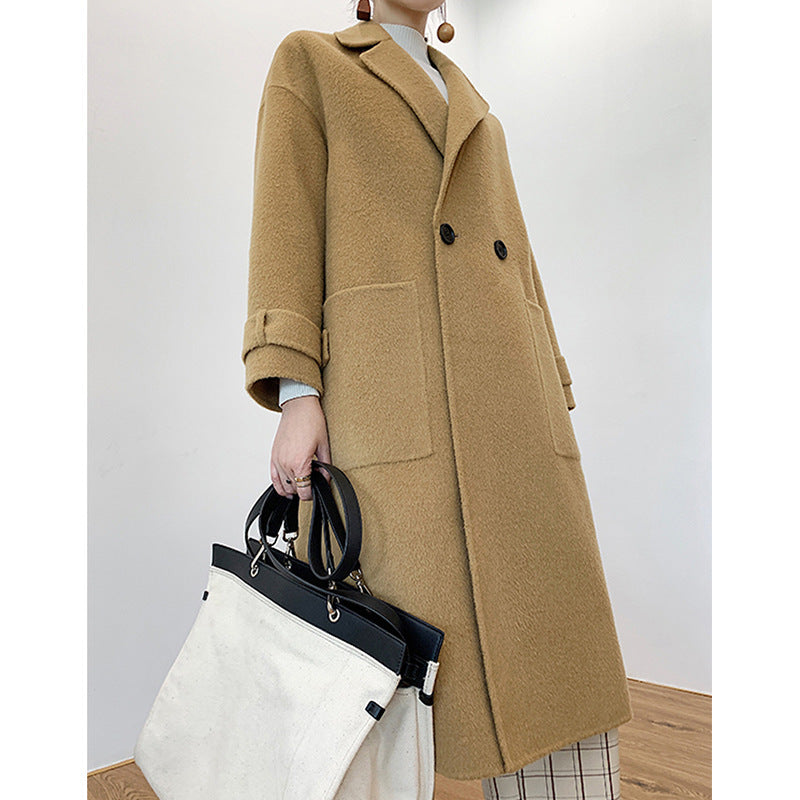 Damen Eleganter und bequemer Wollmantel Echoarchiv