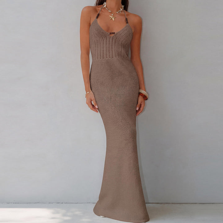 Damen elegantes Strickmaxikleid mit raffinierten Details Echo Archiv