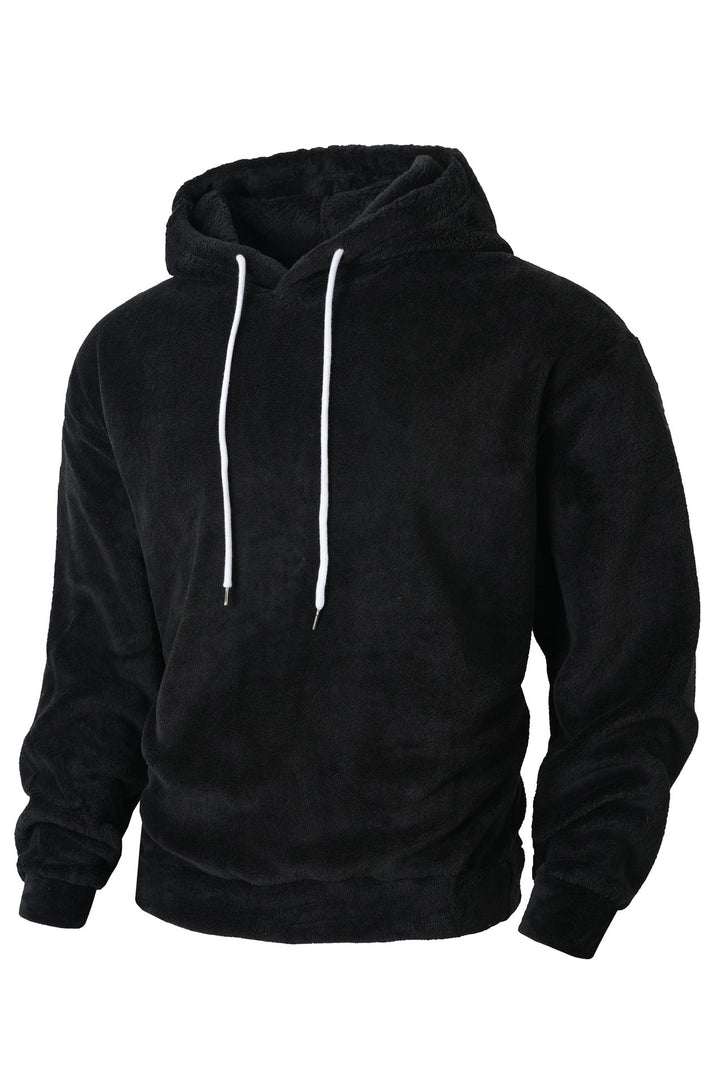 Herren kuscheliger Fleece-Hoodie mit sportivem Schnitt und verstellbarem Kordelzug Echoarchiv
