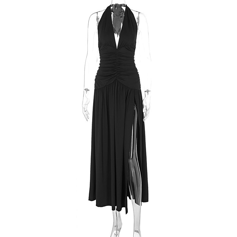 Damen Wickelkleid mit tiefem V-Ausschnitt und Raffung Echo Archiv