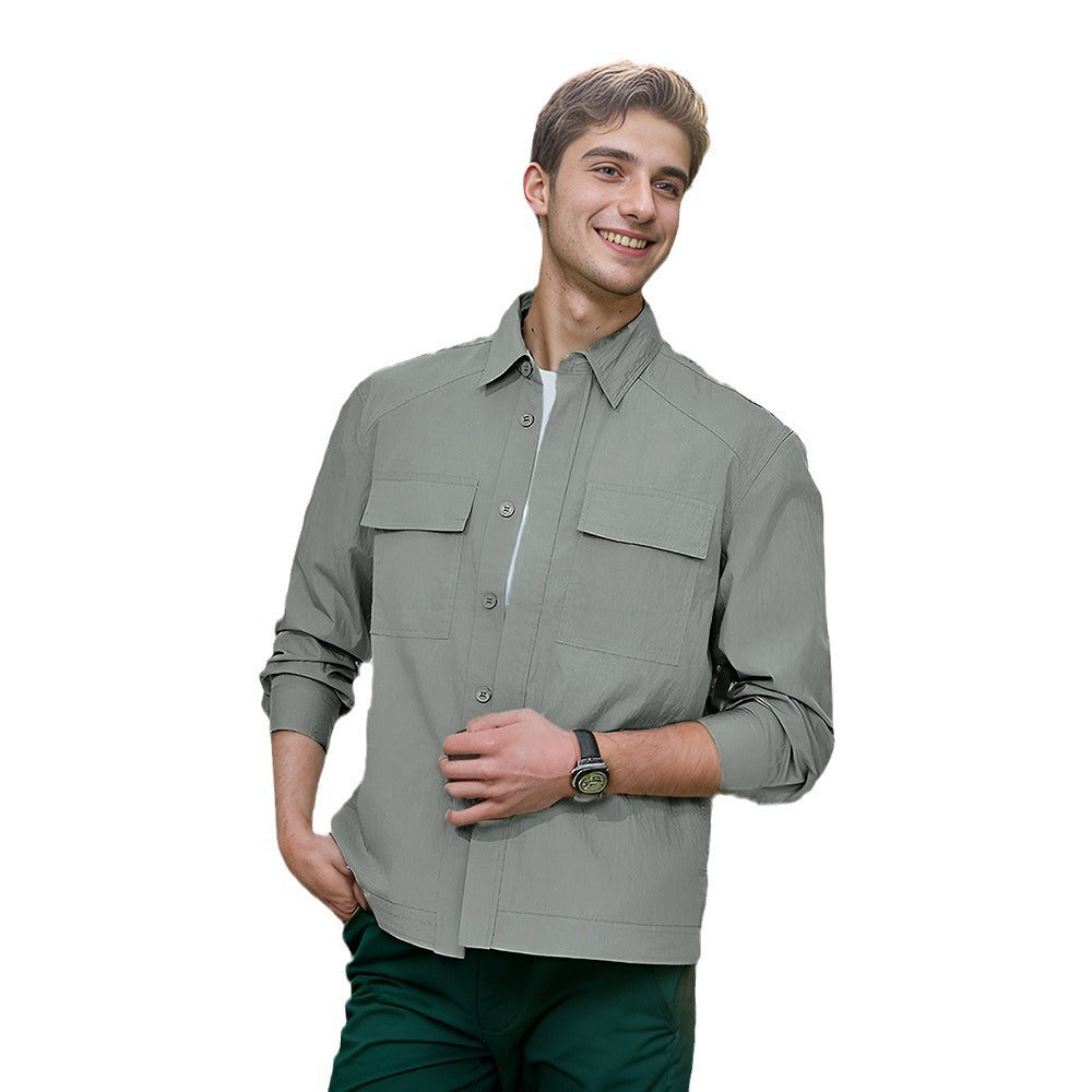 Herren Mehrzweck-Camp-Shirt mit praktischen Taschen und atmungsaktiven Eigenschaften Echoarchiv