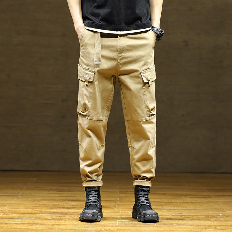 Herren multifunktionale Cargo-Hose mit verstellbarem Bund und zahlreichen Taschen Echoarchiv