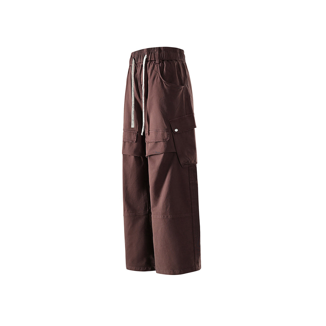 Herren weite Cargo-Hose mit elastischem Bund, Kordelzug und großzügigen Klapp-Utility-Taschen Echo Archiv