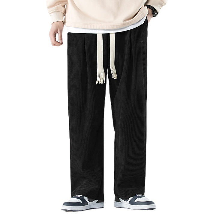 Herren Locker geschnittene Cordhose mit breitem Bein, elastischem Bund und dekorativem Kordelzug Echo Archiv