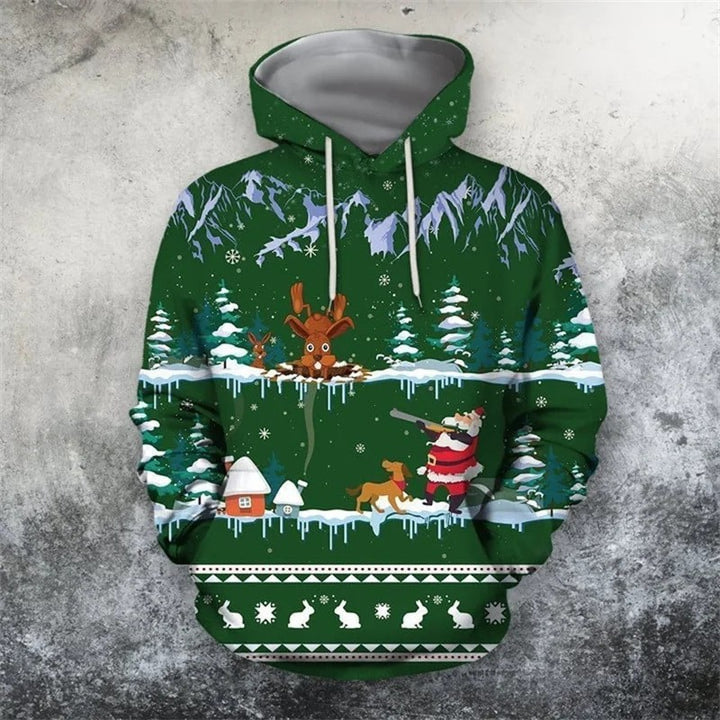 Damen Lustiger Kapuzenpullover mit weihnachtlichem DJ-Design Echoarchiv