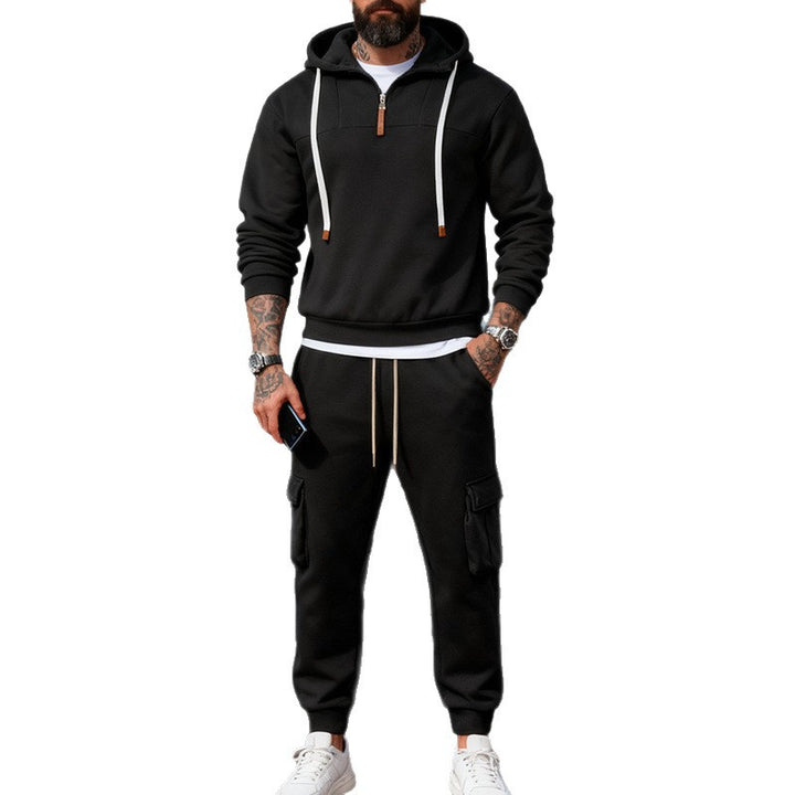 Herren Cargo-Joggerhose mit multifunktionalen Klapptaschen elastischem Bund und gerippten Bündchen – Bravaro
