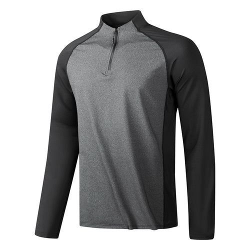 Herren Funktionales Langarmshirt mit Stehkragen und halbem Reißverschluss Echoarchiv