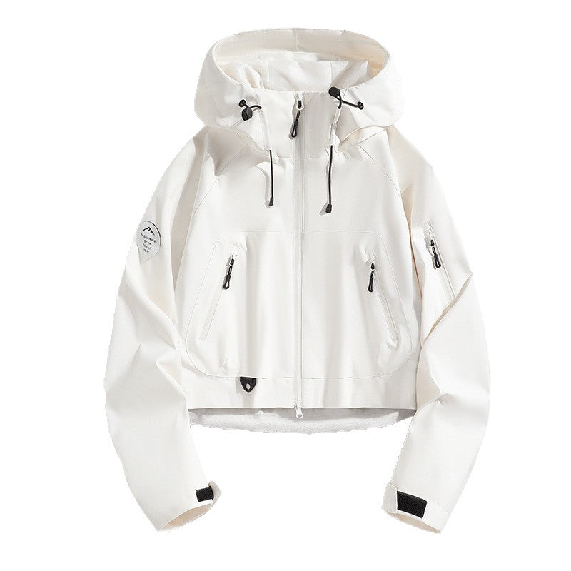 Damen Sportliche Outdoor-Jacke mit verstellbarem Kapuzenzug – Célinea