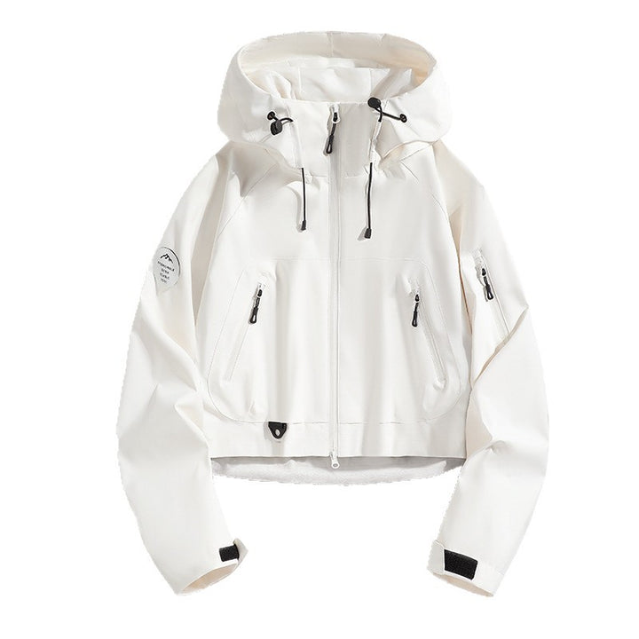 Damen Sportliche Outdoor-Jacke mit verstellbarem Kapuzenzug – Célinea