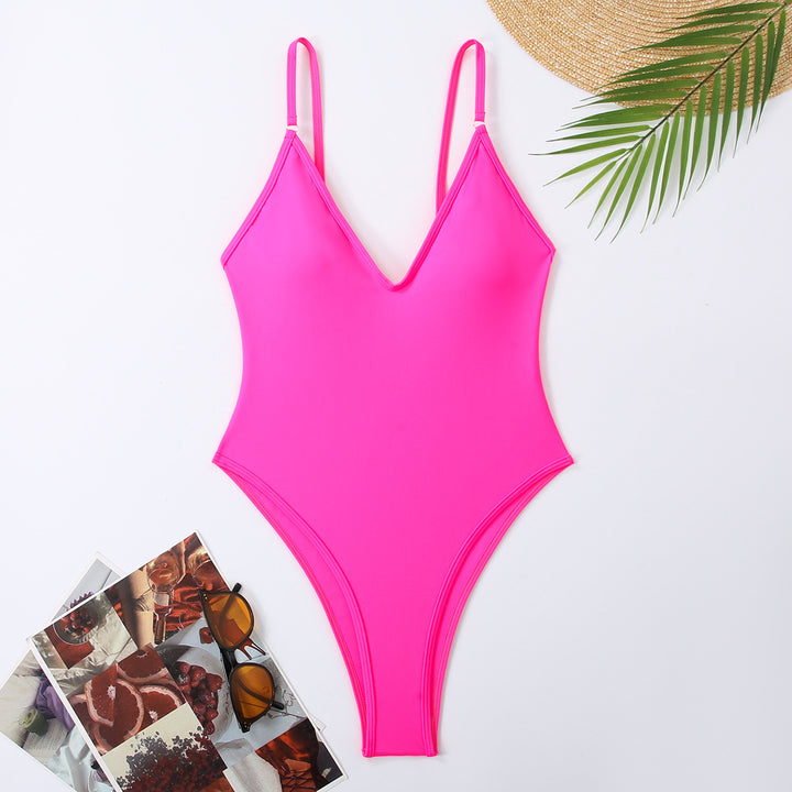 Damen Designer Badeanzug mit elegantem V-Ausschnitt Echo Archiv