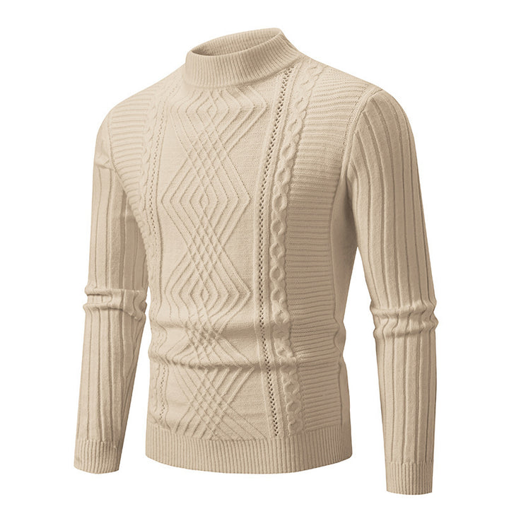 Herren Rollkragenpullover mit strukturiertem Rippdesign und modernem Look Echoarchiv