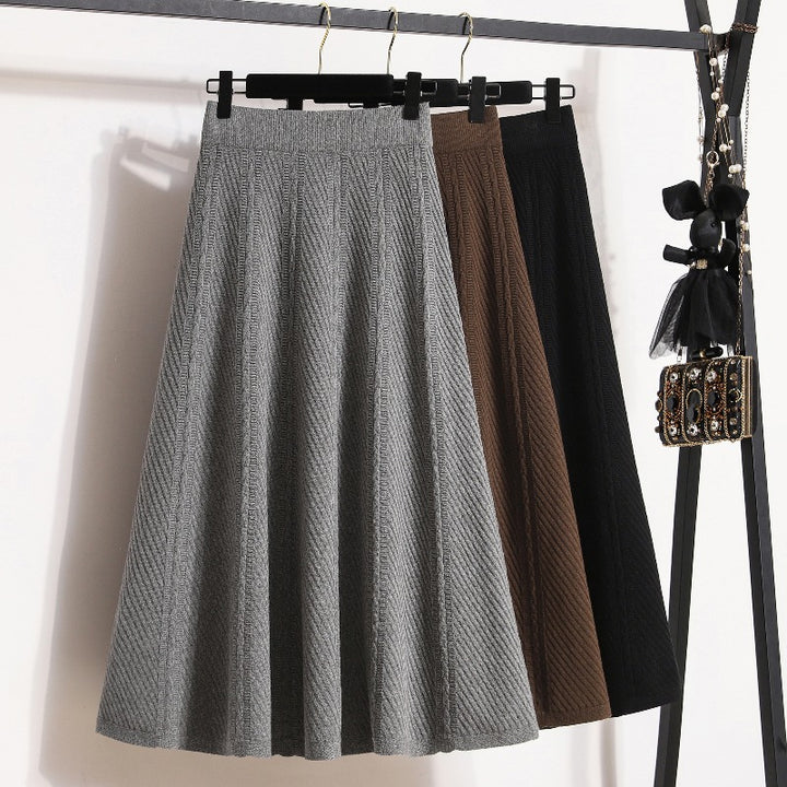 Damen Eleganter, schwingender Strickrock Echo Archiv