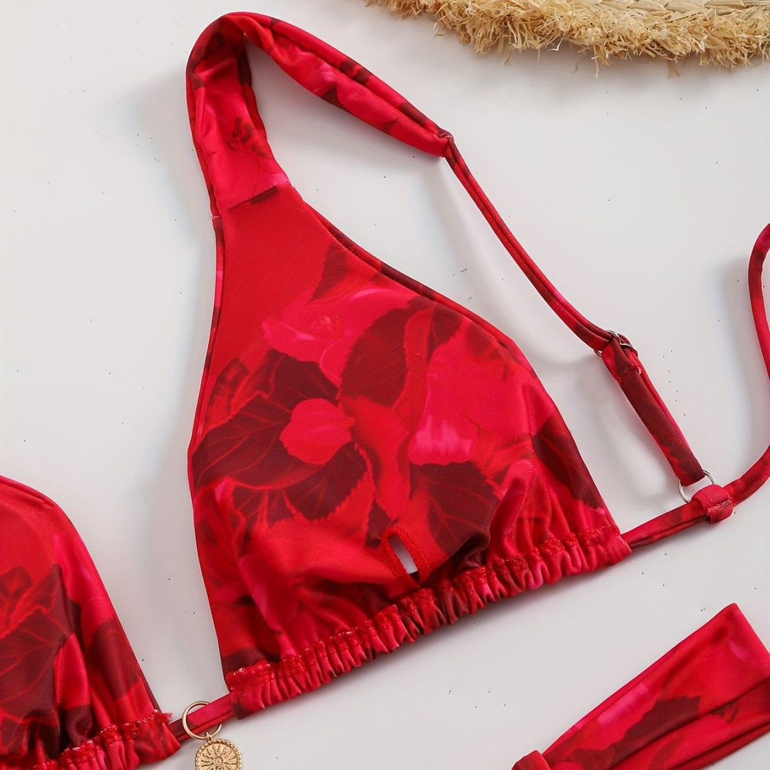 Damen Triangel-Bikini mit komfortablen verstellbaren Trägern Echo Archiv