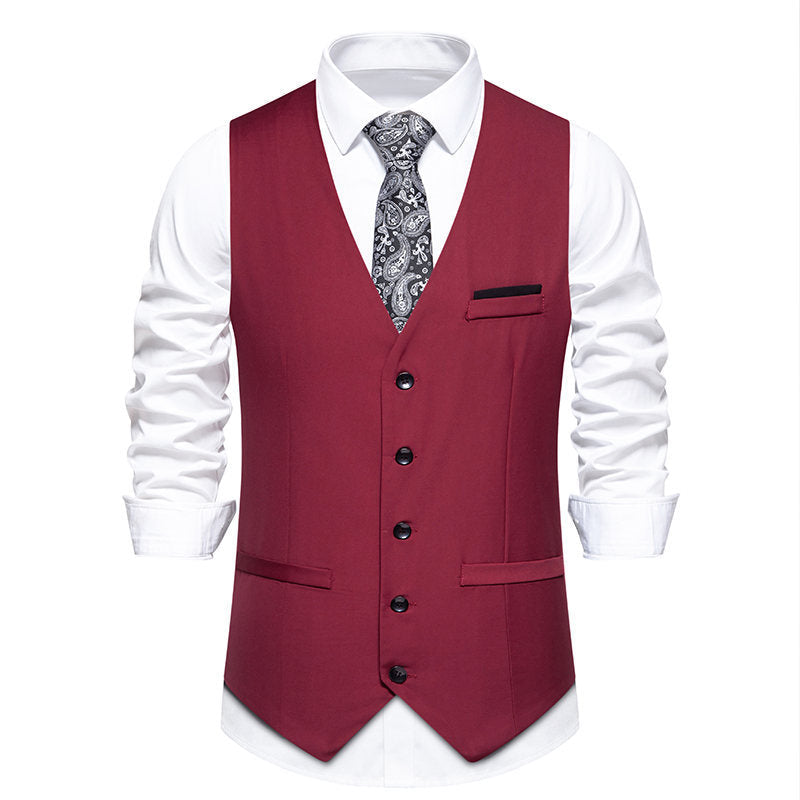Herren elegante Anzugweste mit feiner Struktur und hochwertigem Material Echoarchiv