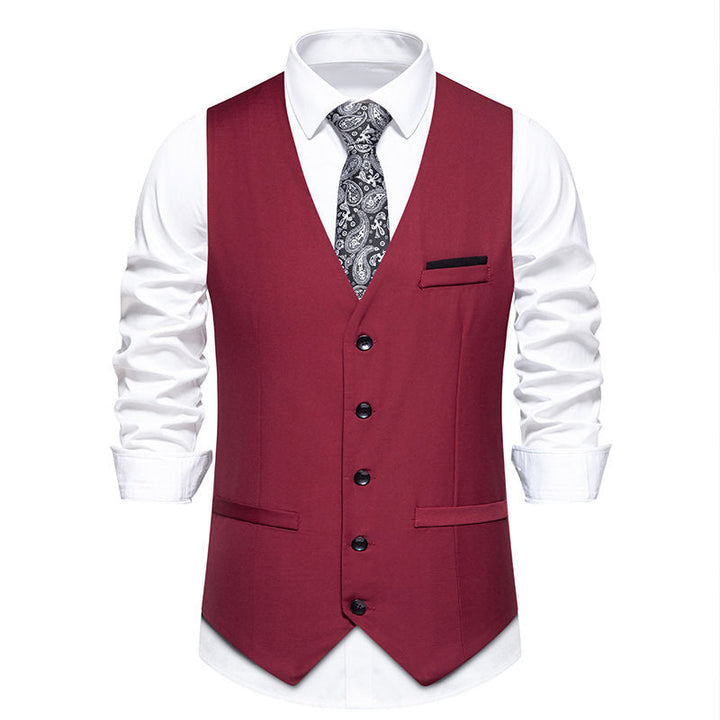 Herren elegante Anzugweste mit feiner Struktur und hochwertigem Material Echoarchiv