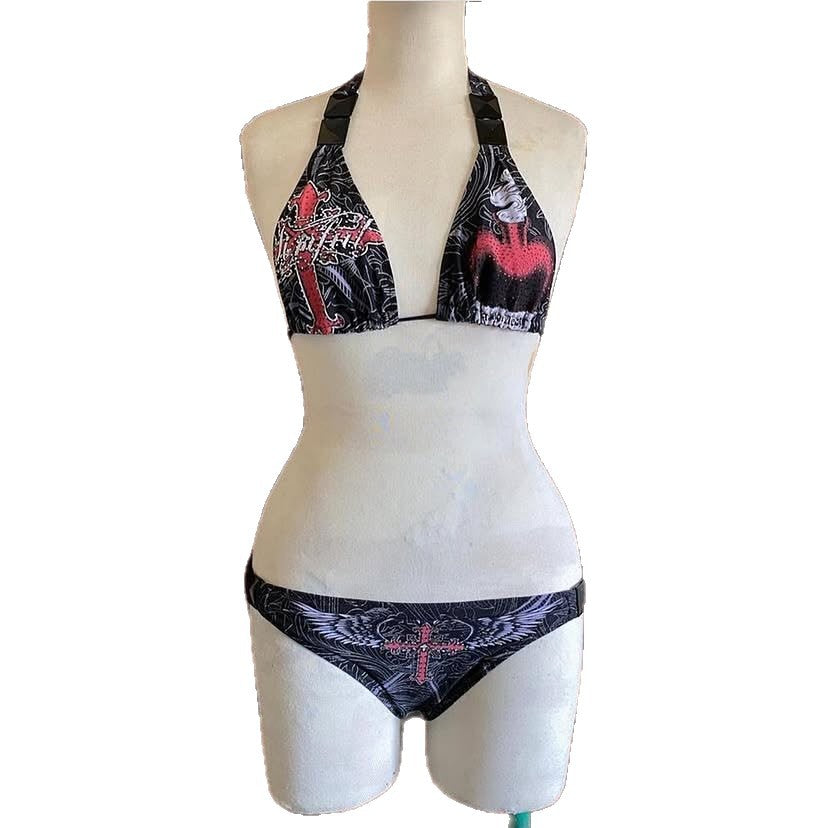 Damen Designer-Bikini mit kreativem Grafiken Echo Archiv