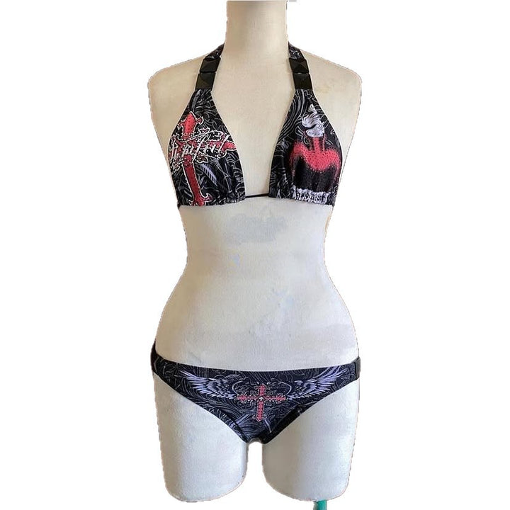 Damen Designer-Bikini mit kreativem Grafiken Echo Archiv