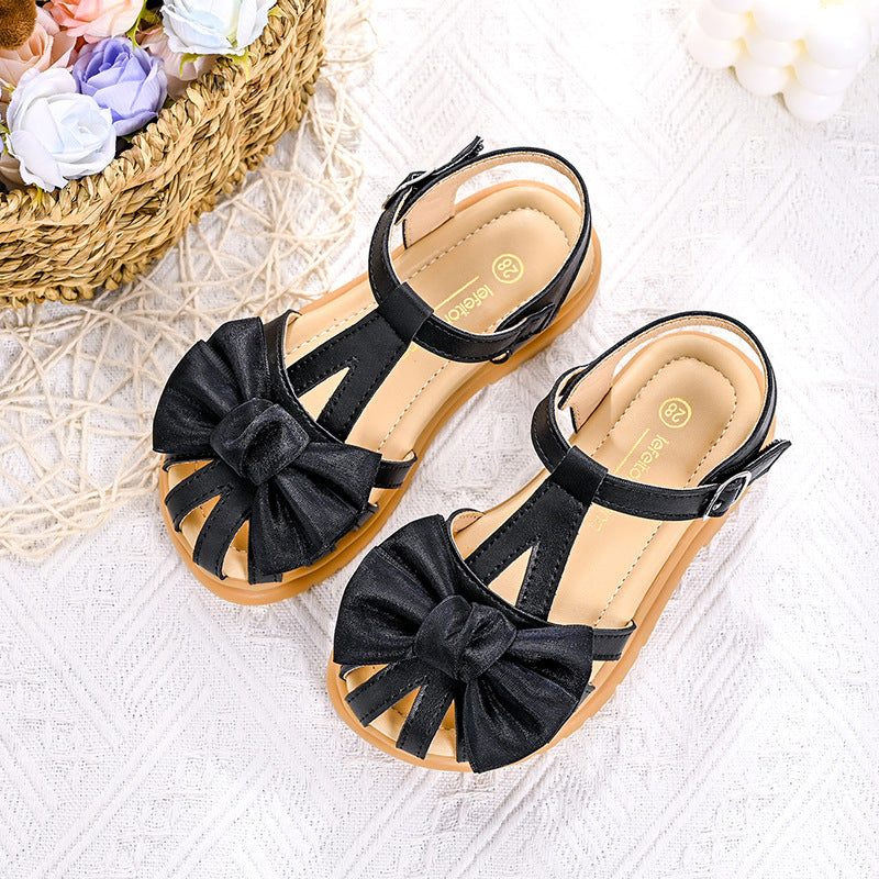 Mädchen Sandalen mit komfortablen Riemchen und großzügiger Schleifenapplikation Echo Archiv