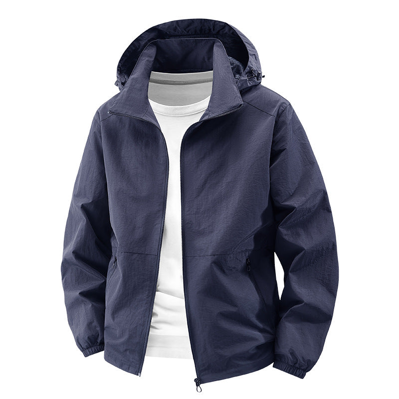 Herren nan packbare winddichte Softshell-Kapuzenjacke mit verstellbarer Kapuze Echo Archiv
