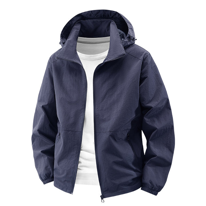 Herren nan packbare winddichte Softshell-Kapuzenjacke mit verstellbarer Kapuze Echo Archiv
