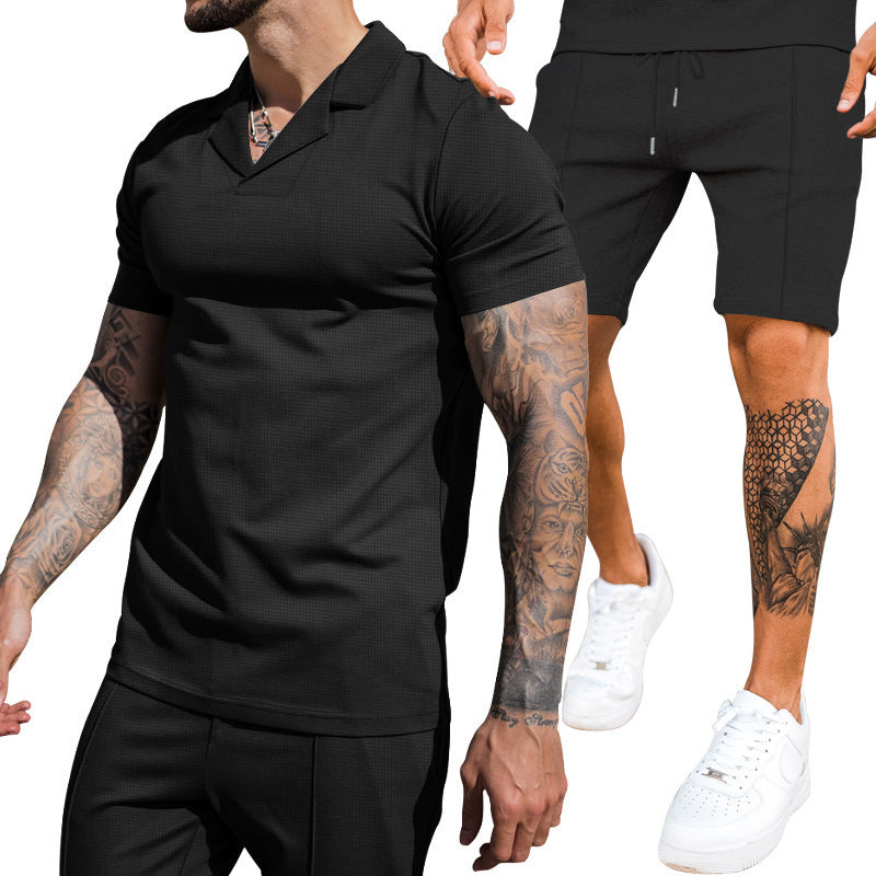 Herren Poloshirt mit strukturiertem Design und modernem Stehkragen Echoarchiv