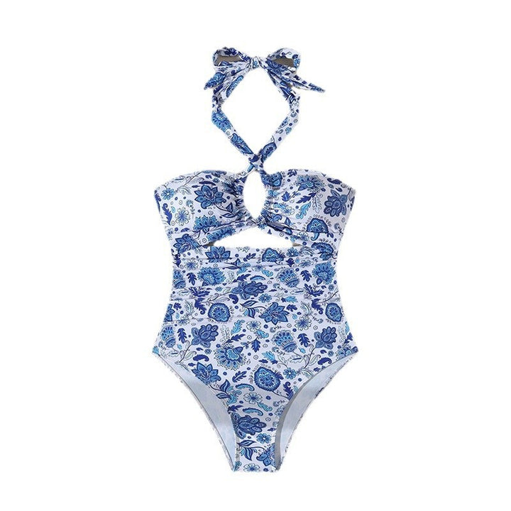 Damen Rückenfreier Schwimmanzug mit floralem Design Echo Archiv