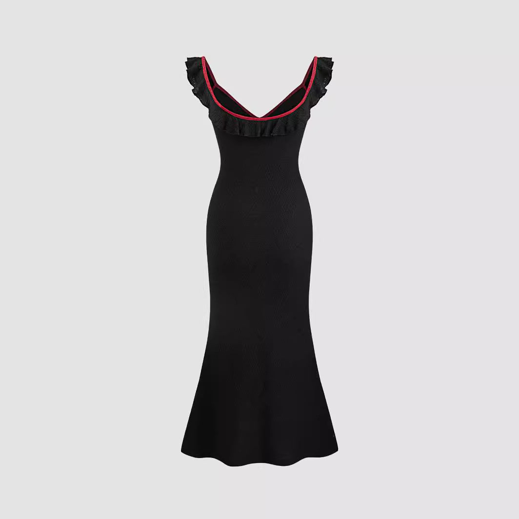 Damen Fließendes Maxikleid mit Rüschendetails Echo Archiv