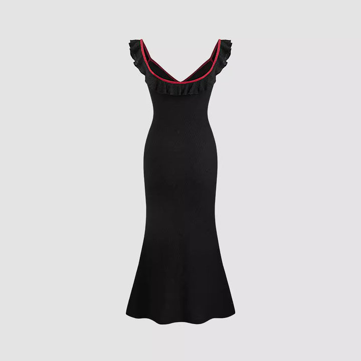 Damen Fließendes Maxikleid mit Rüschendetails Echo Archiv