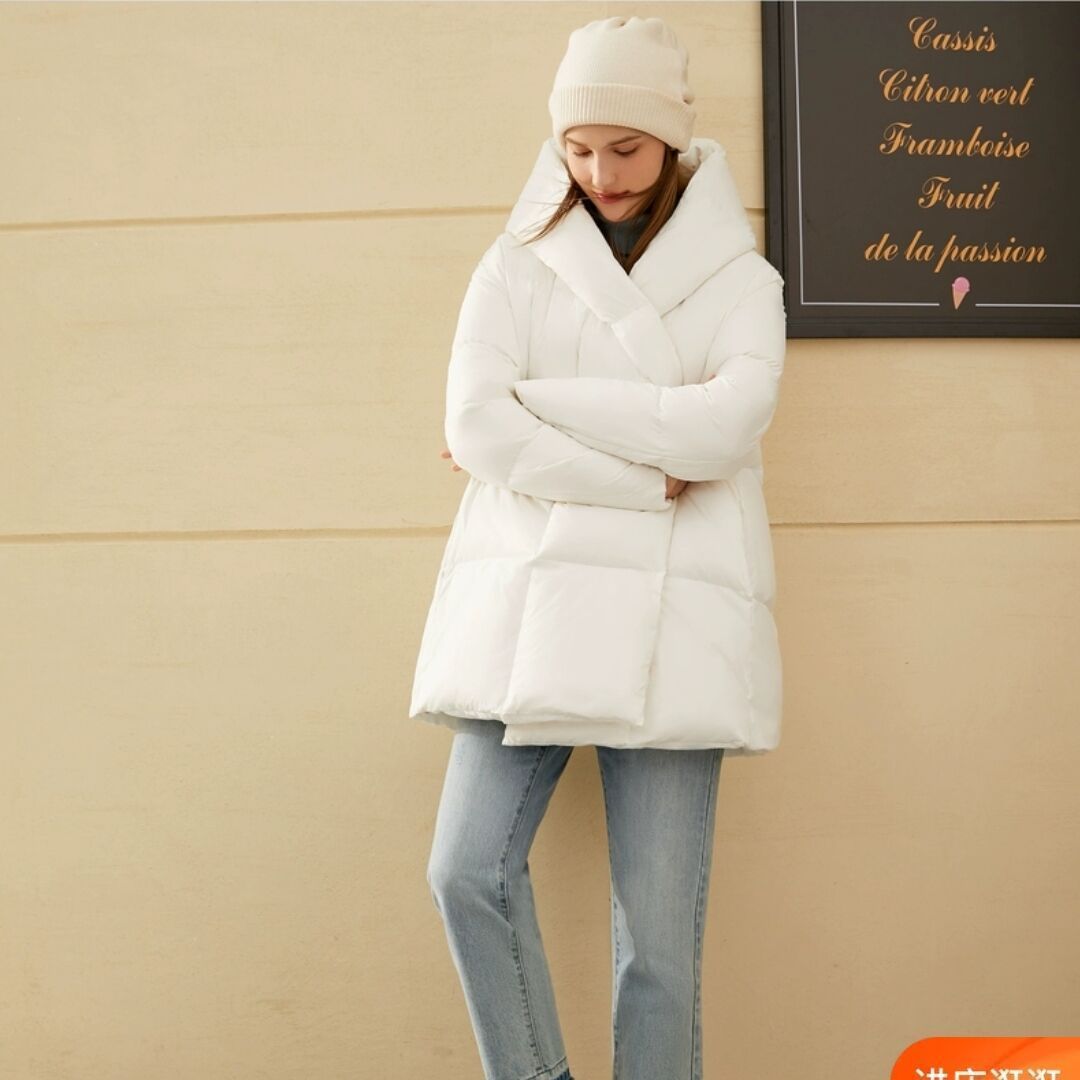 Damen Modische Oversized Daunenjacke Echoarchiv
