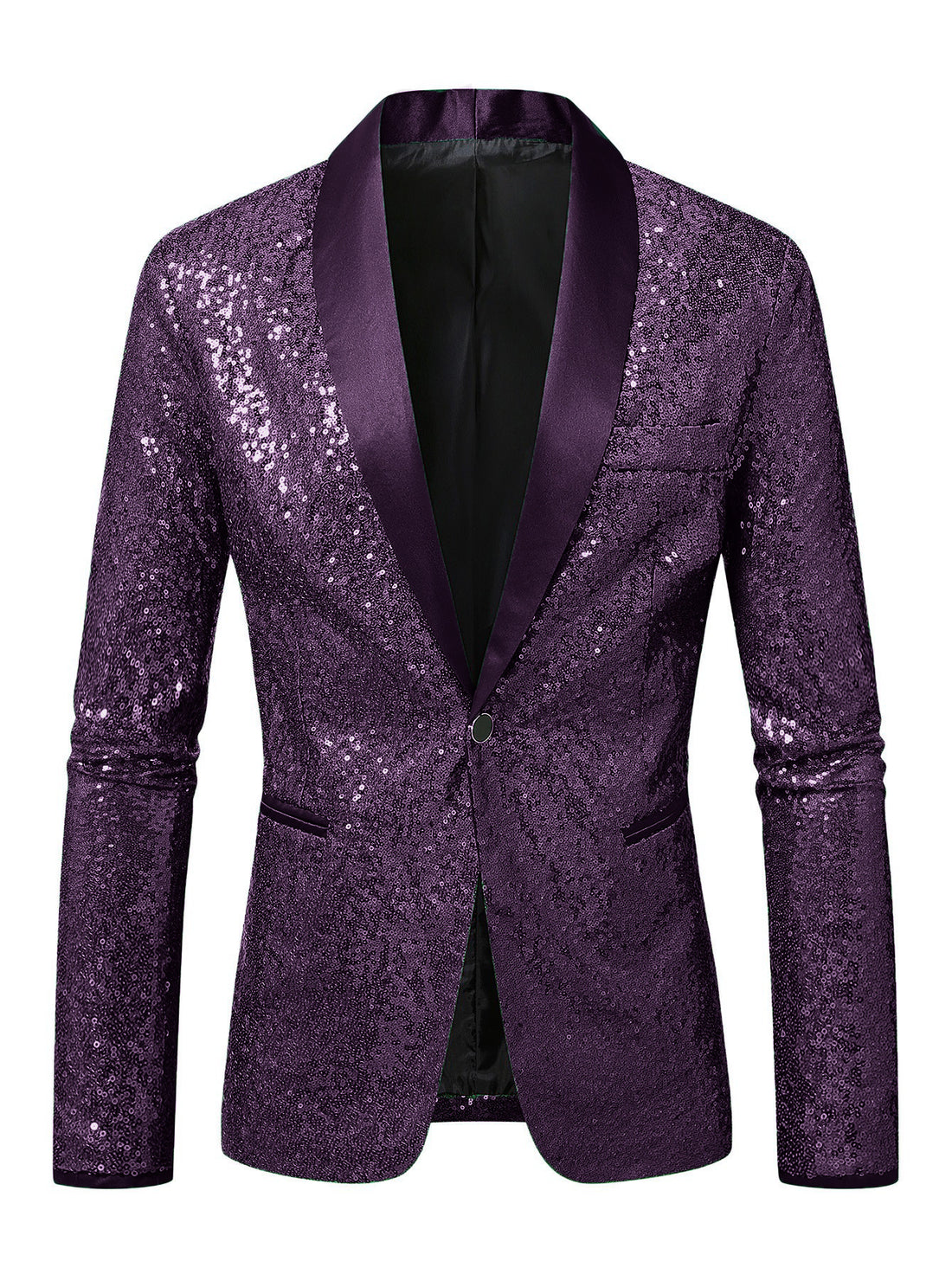 Herren Funkelnder Paillettenblazer mit modernem Schnitt – Tianoro
