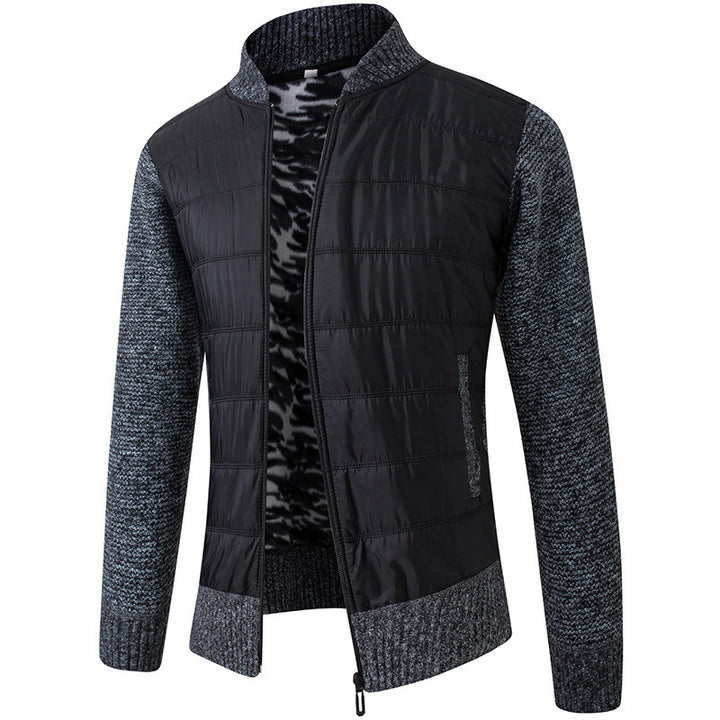 Herren Übergangsjacke mit Stehkragen und strukturiertem Design Echoarchiv