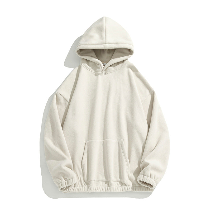 Unisex Oversize Fleece-Hoodie mit elastischem Saum und aufgesetzter Kängurutasche Echo Archiv