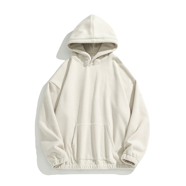 Unisex Oversize Fleece-Hoodie mit elastischem Saum und aufgesetzter Kängurutasche Echo Archiv