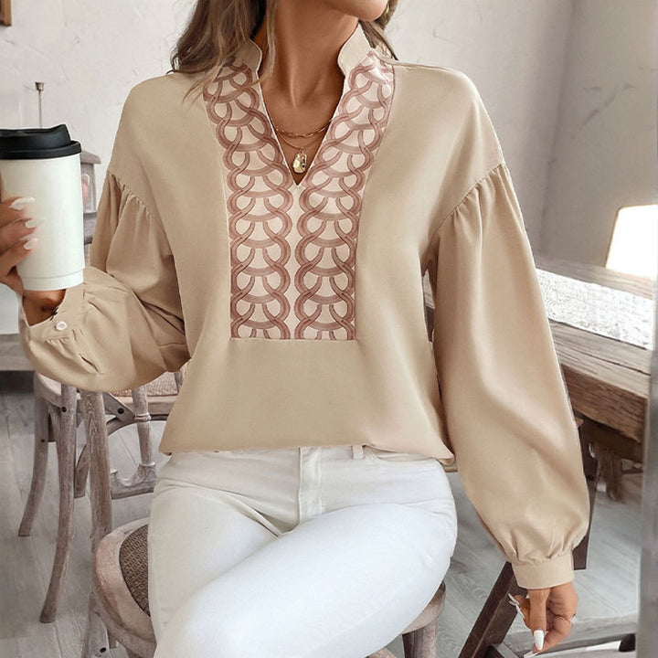 Damen Elegante Bluse mit dekorativen Mustern Echo Archiv