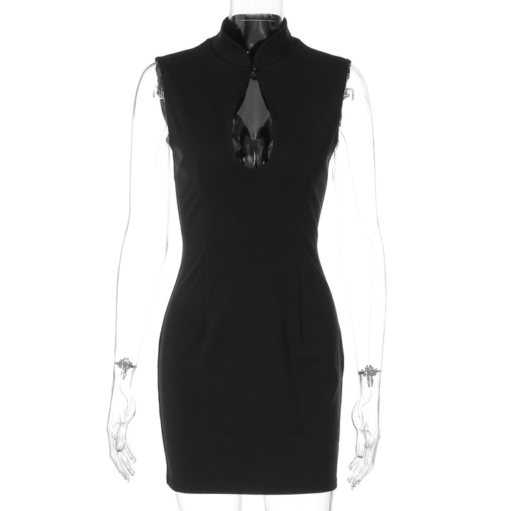Damen Kleid mit schmalem Schnitt und elegantem Stehkragen Echo Archiv