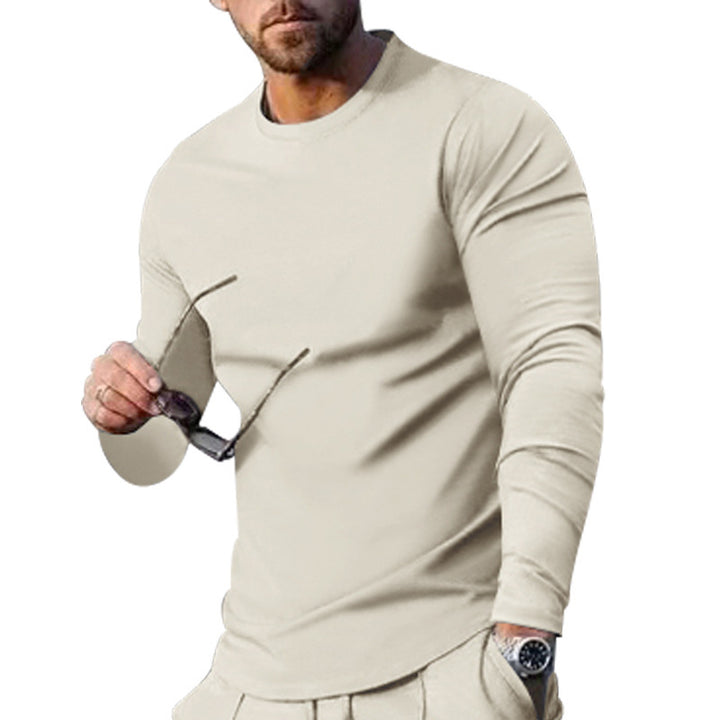 Herren langärmliges T-Shirt mit modischem Schnitt und hochwertigem Baumwollmix Echoarchiv