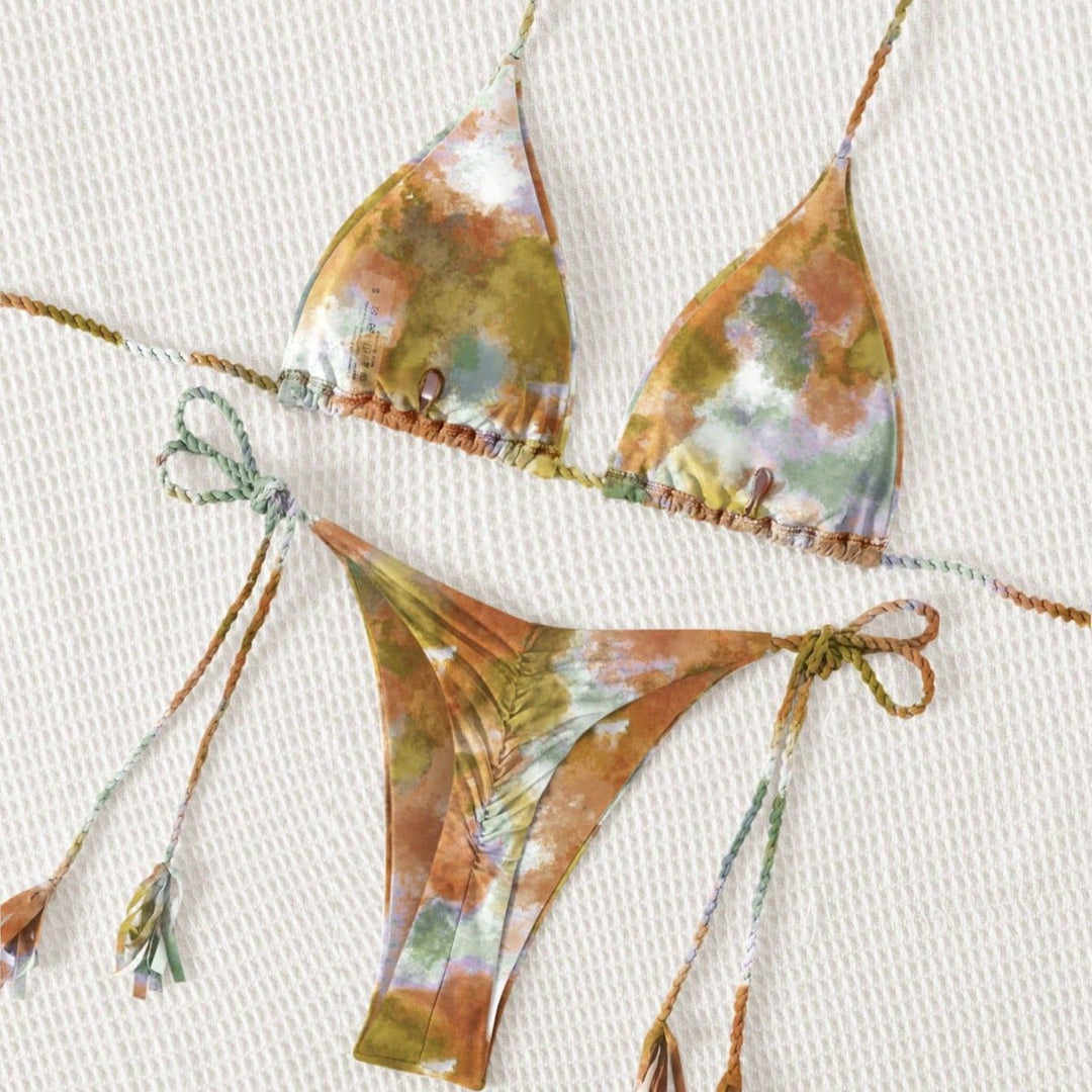 Damen Triangel-Bikini mit nachhaltigem Baumwollmix Echo Archiv
