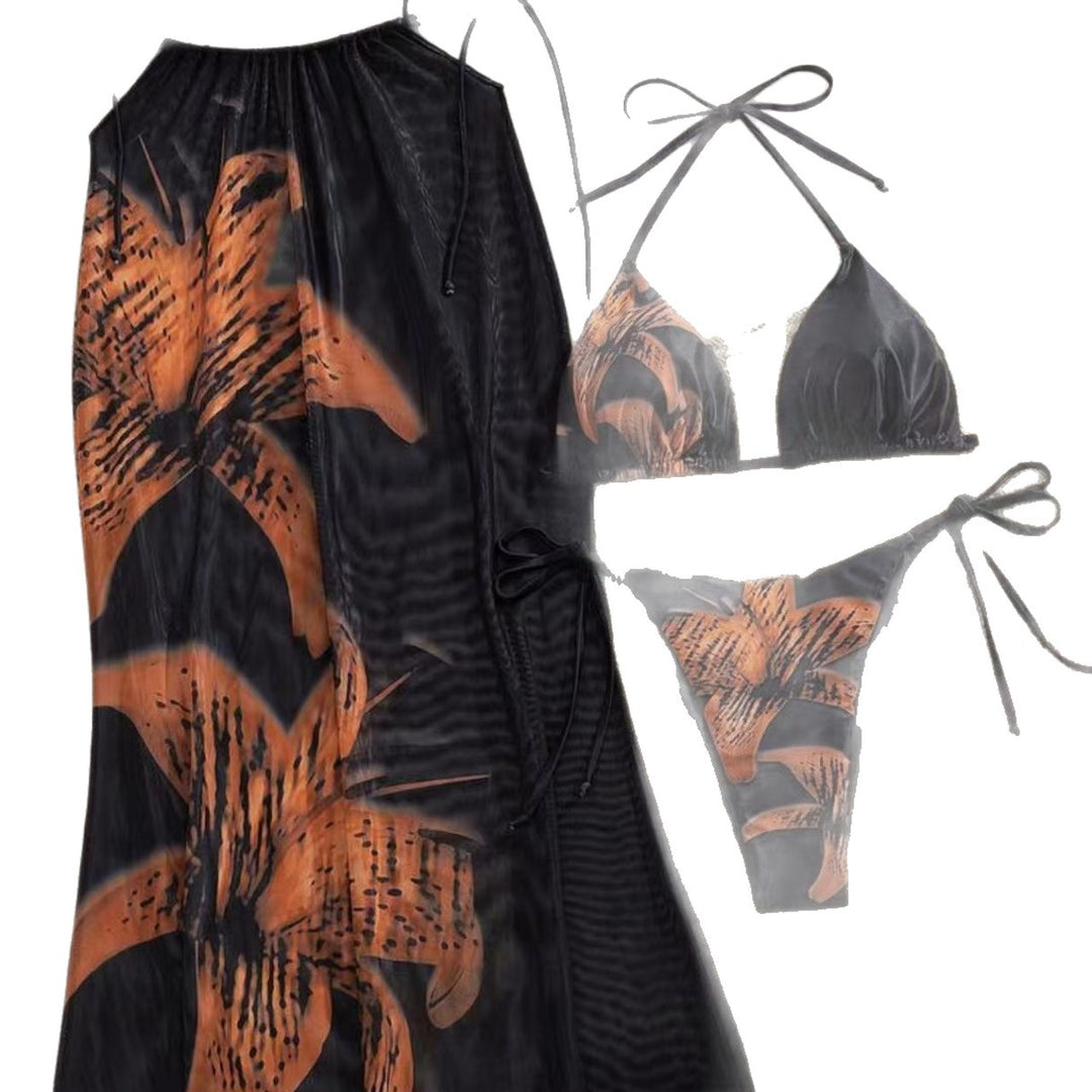 Damen Bikiniset mit eleganter Abdeckung aus transparentem Stoff Echo Archiv