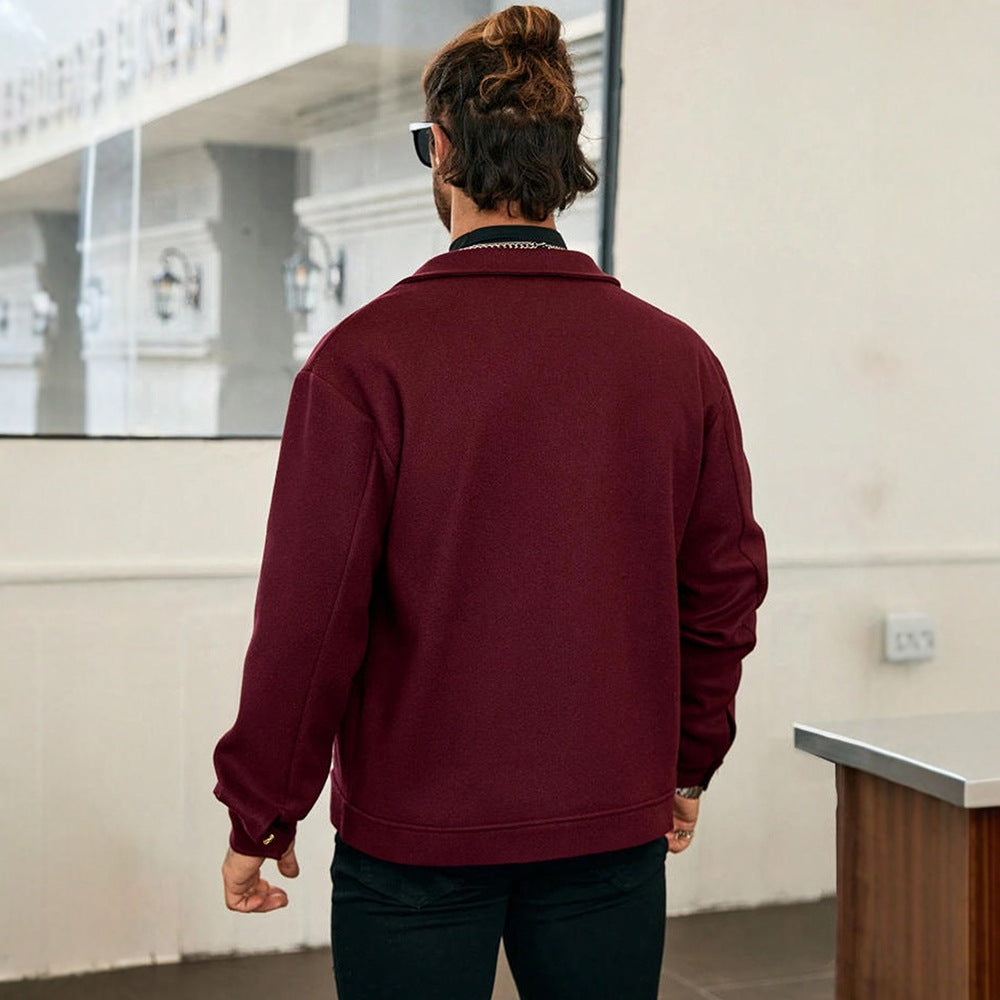 Herren City-Stil Jacke mit verstecktem Reißverschluss von Echoarchiv