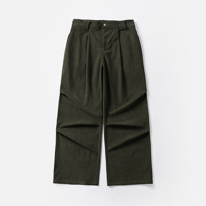 Damen Bundfalten-Hose mit weitem Bein und hoher Taille Echoarchiv