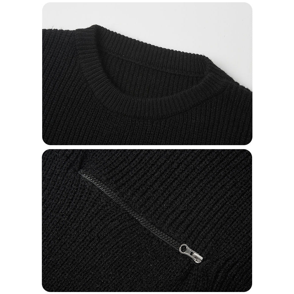 Damen Lässiger Sweater mit Reißverschluss Echoarchiv